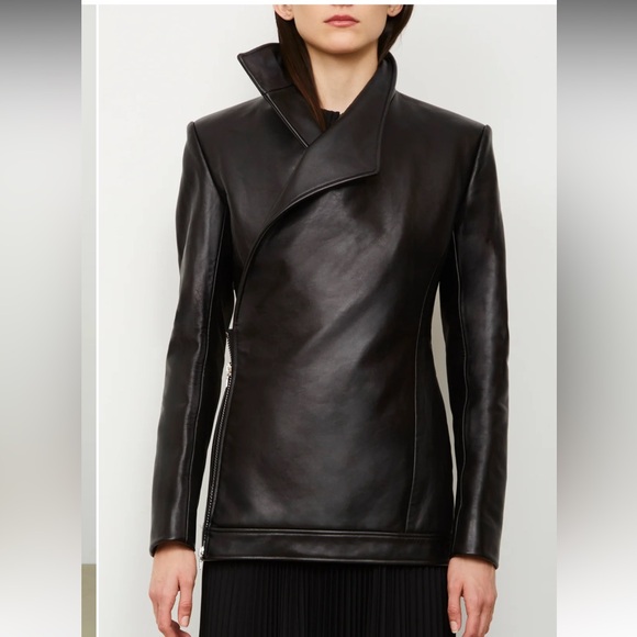 The Lottie double breasted leather jacket - Picture 4 of 8